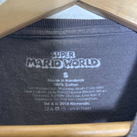 Super Mario World Retro Video Game Bowser Graphic T Shirt Men S Grey Indie - Picture 3 of 8